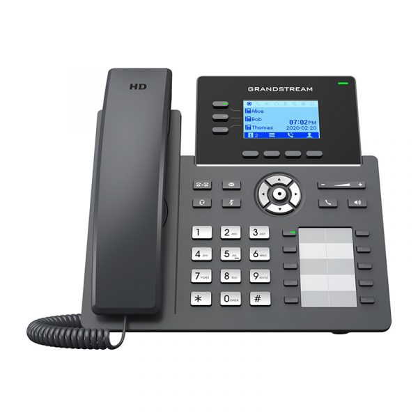 Grandstream GRP2604P / Carrier-Grade IP Phones,3 lines,6 SIP accounts,10 BLF keys,Dual 10/100/1000 Mbps Ethernet ports,HD audio,PoE(No PSU)