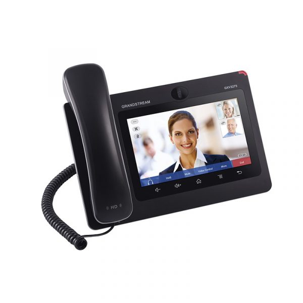 Grandstream GXV3275 / IP Multimedia Video Phone, 7″ capasitive touch screen color LCD (1024×600), 1.3M CMOS camera,Dual 100M/1000M Ethernet 802.3af PoE