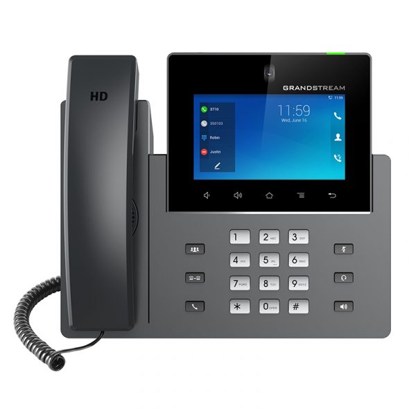 Grandstream GXV3350 / IP Multimedia Video Phone, 5″ capasitive touch screen color LCD (1280×720), 1 M CMOS camera,Dual 100M/1000M Ethernet PoE/PoE+