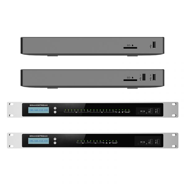 Grandstream UCM6301 / IP PBX appliance, 1 FXO ports, 1 FXS ports, Dual GigE RJ45 Ethernet ports with PoE Plus