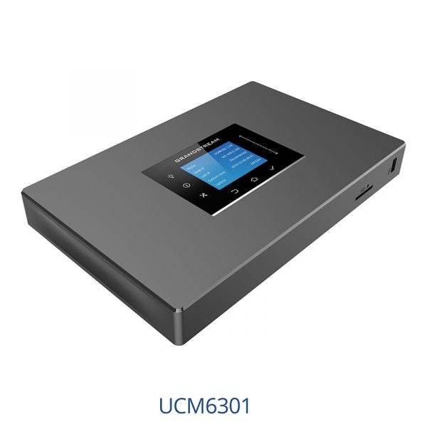 Grandstream UCM6301 / IP PBX appliance, 1 FXO ports, 1 FXS ports, Dual GigE RJ45 Ethernet ports with PoE Plus