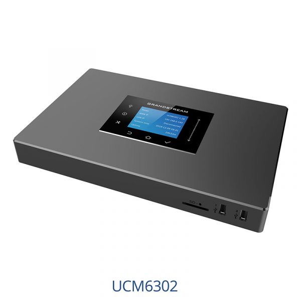 Grandstream  UCM6302 / IP PBX appliance, 2 FXO ports, 2 FXS ports, Dual GigE RJ45 Ethernet ports with PoE Plus