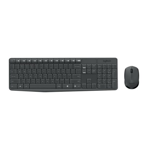 Logitech MK235 Wireless Keyboard and Mouse / USB Wireless Durable Keyboard and Mouse Combo Black
