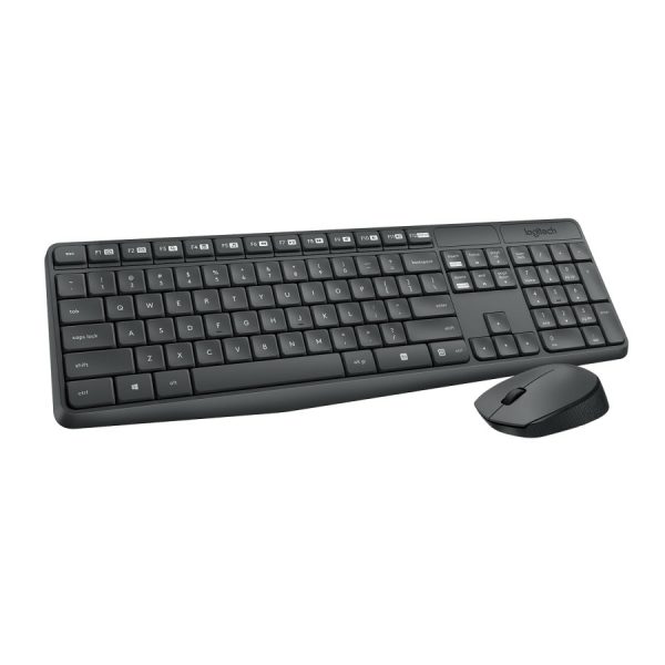 Logitech MK235 Wireless Keyboard and Mouse / USB Wireless Durable Keyboard and Mouse Combo Black