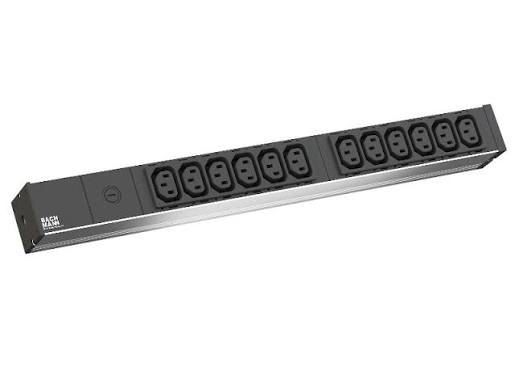 Bachmann 19 inch power strip 12x C13 locking clips 1U (333.616)