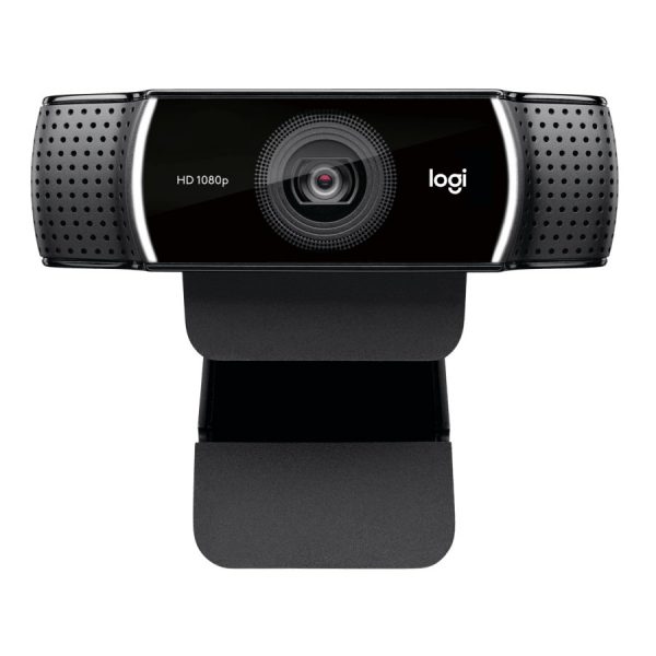 Logitech C922 PRO HD Stream Webcam / 1080P Camera for Serious Streaming Hyper-fast HD 720p at 60fps. Black