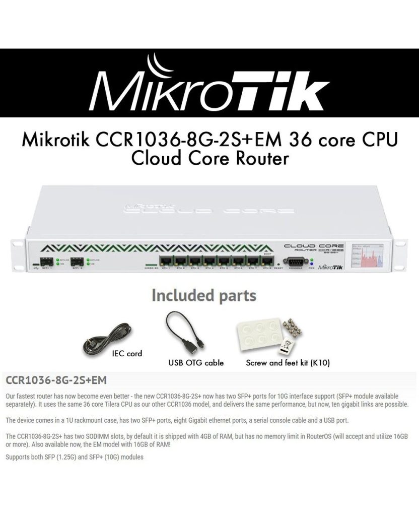 MIKROTIK CCR1036-8G-2S+EM — EIC Telecom