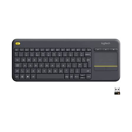LOGITECH Wireless Touch Keyboard K400 Plus-BLACK-US INT’L